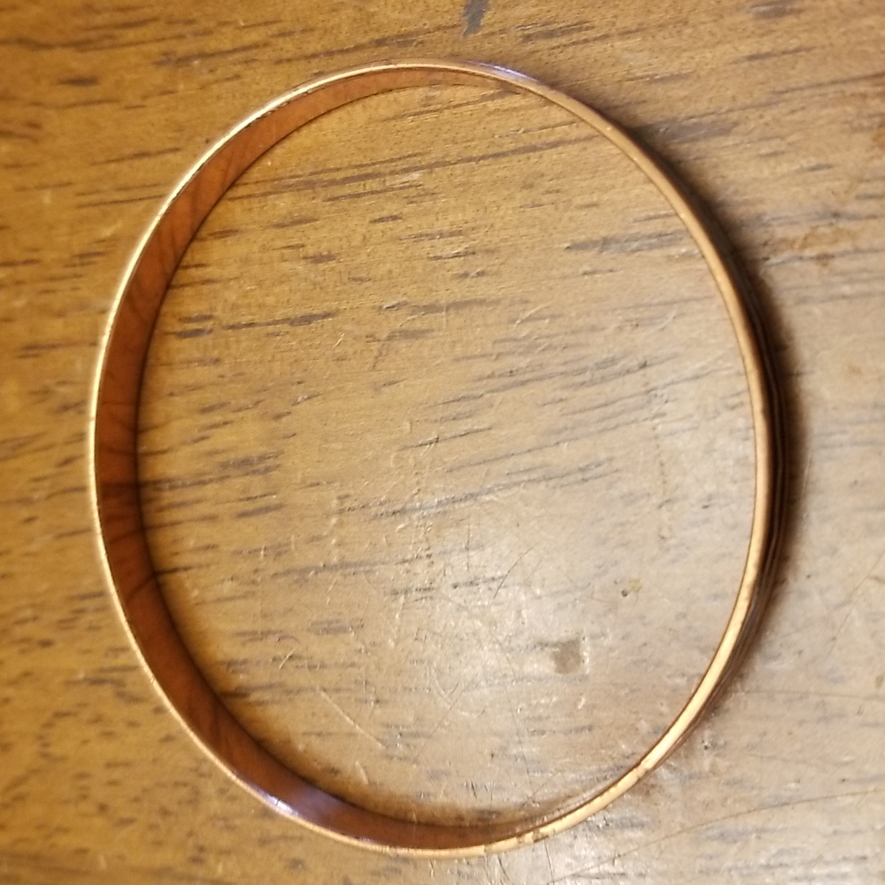Solid Copper And Black Bangle Bracelet - image 2